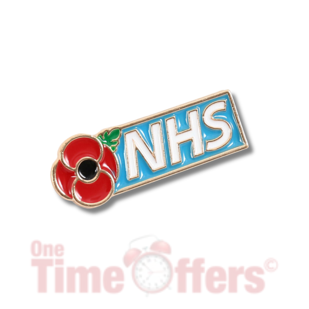 NHS Red Poppy Gratitude Badge