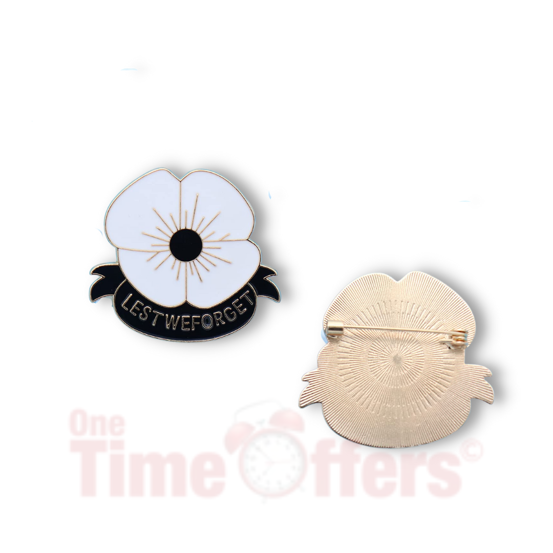 Large White Lest We Forget Poppy