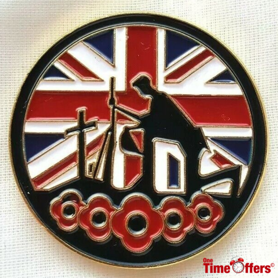 British Soldier Reverence Pin Badge