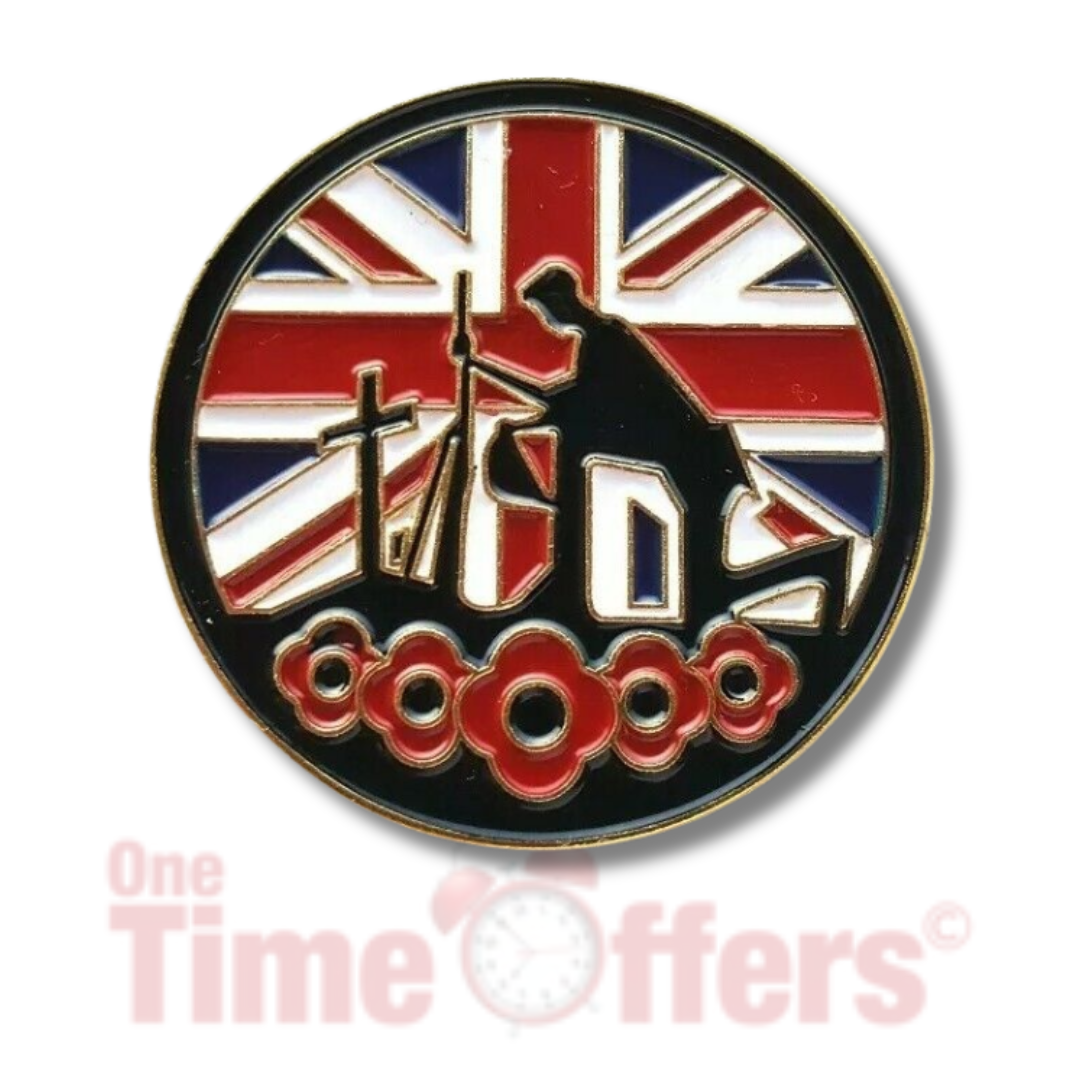 British Soldier Reverence Pin Badge