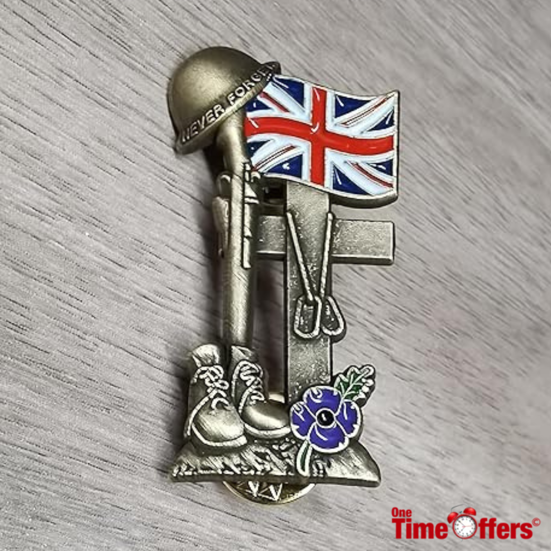 Never Forget Purple Flower Remembrance Pin