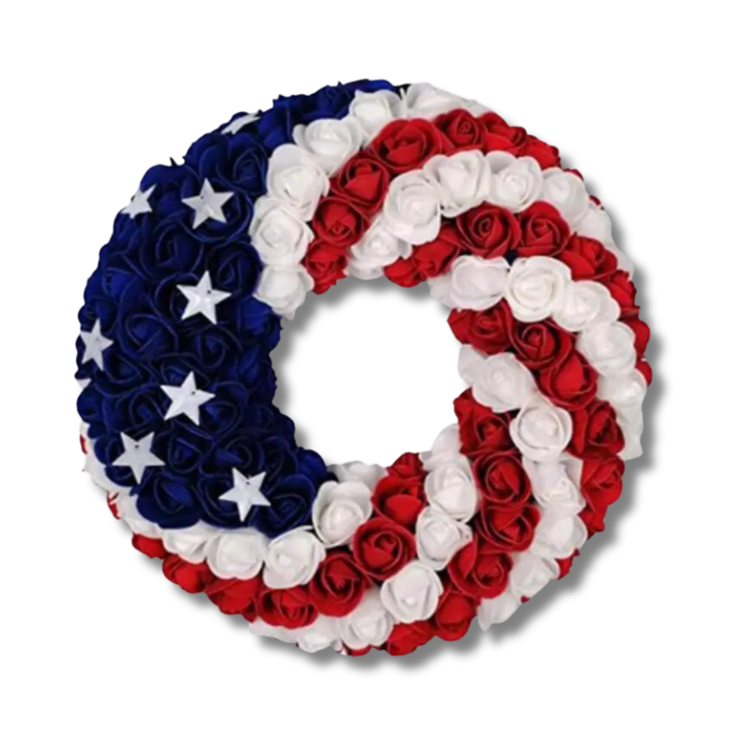 USA Flag-themed Wreath