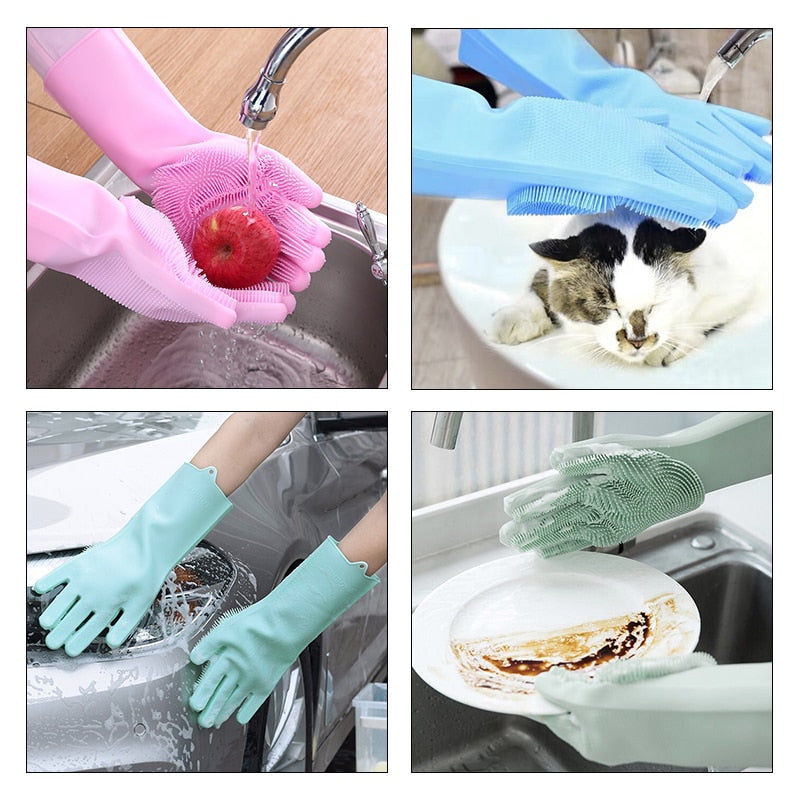 Dish Washing Silicone Gloves