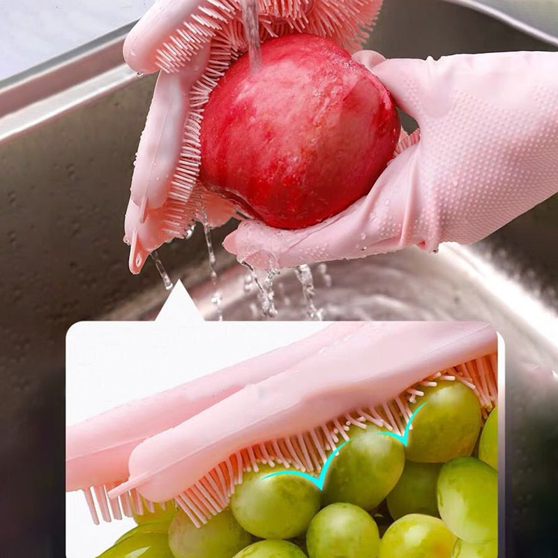 Dish Washing Silicone Gloves