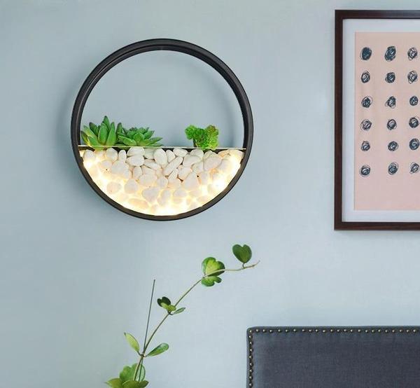 Decorative Planter Wall Lamp