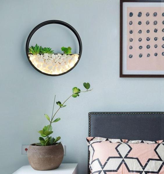 Decorative Planter Wall Lamp